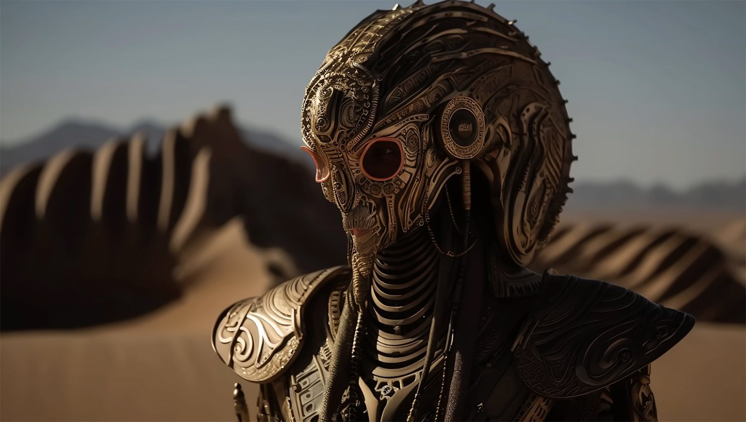 Midjourney: Dune in the Style of H.R. Giger * Retecool